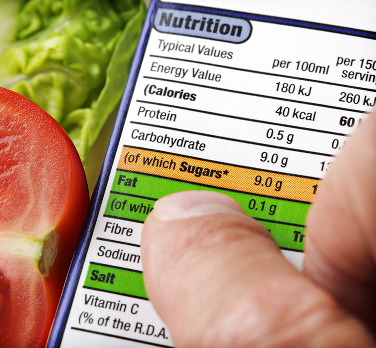 Nutrition labels